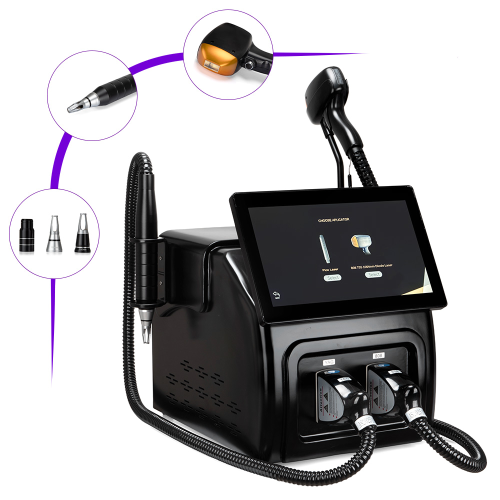 2 In 1 Pro Laser Hair Removal Machine For Hair Tattoo Removal Skin Rejuvenation